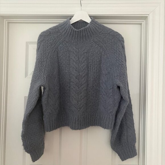 Sunday Best Sweaters - Sunday Best pale blue/grey cropped sweater